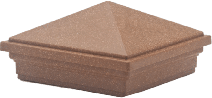 Pyramid Post Cap for Trex Fencing Post in Saddle color